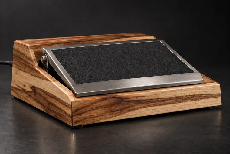 Cover-Shooter Floor Pedal design illustration: cover shooter pedal hickory no brass