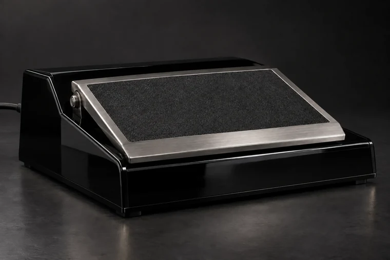 Cover-Shooter Floor Pedal design illustration: cover shooter pedal piano black no brass