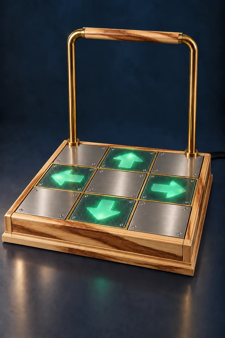 Premium Arcade Dance Platform design illustration: dance pad hickory