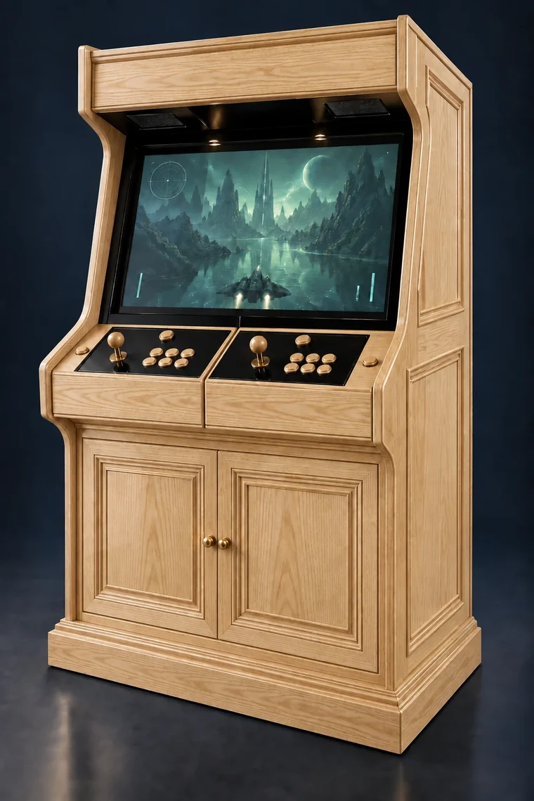 Rasterdeck Two-Player Modular Arcade design illustration: two player ash matching controls